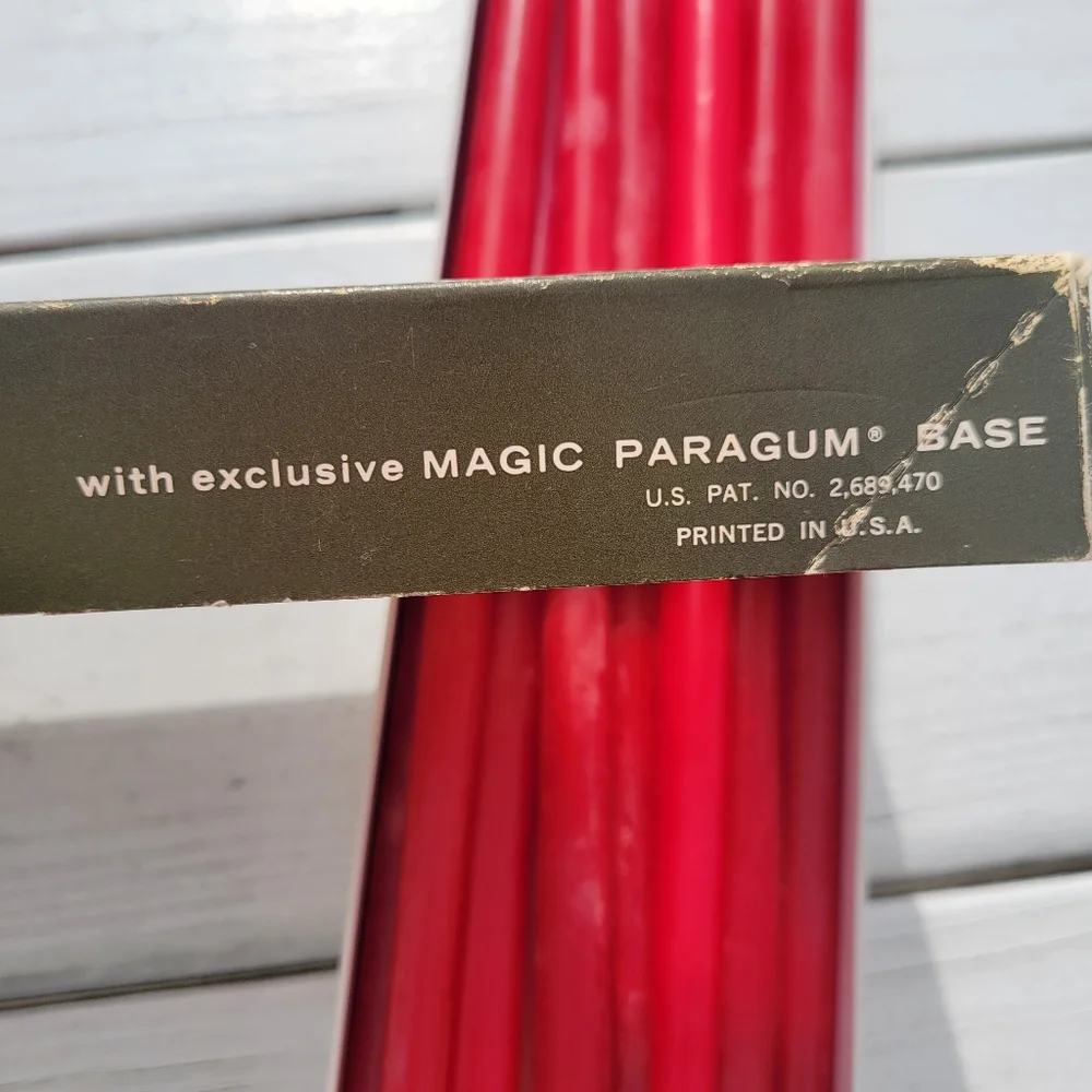 Paragon Red Taper Candles in Original Box ~ 14ct ~ Hand Dipped Tapers '70s-80s?